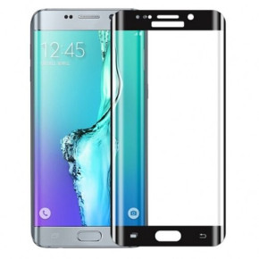 Скрийн протектор от закалено стъкло за 3D FULL SCREEN извит за Samsung Galaxy S7 EDGE G935 с черен кант